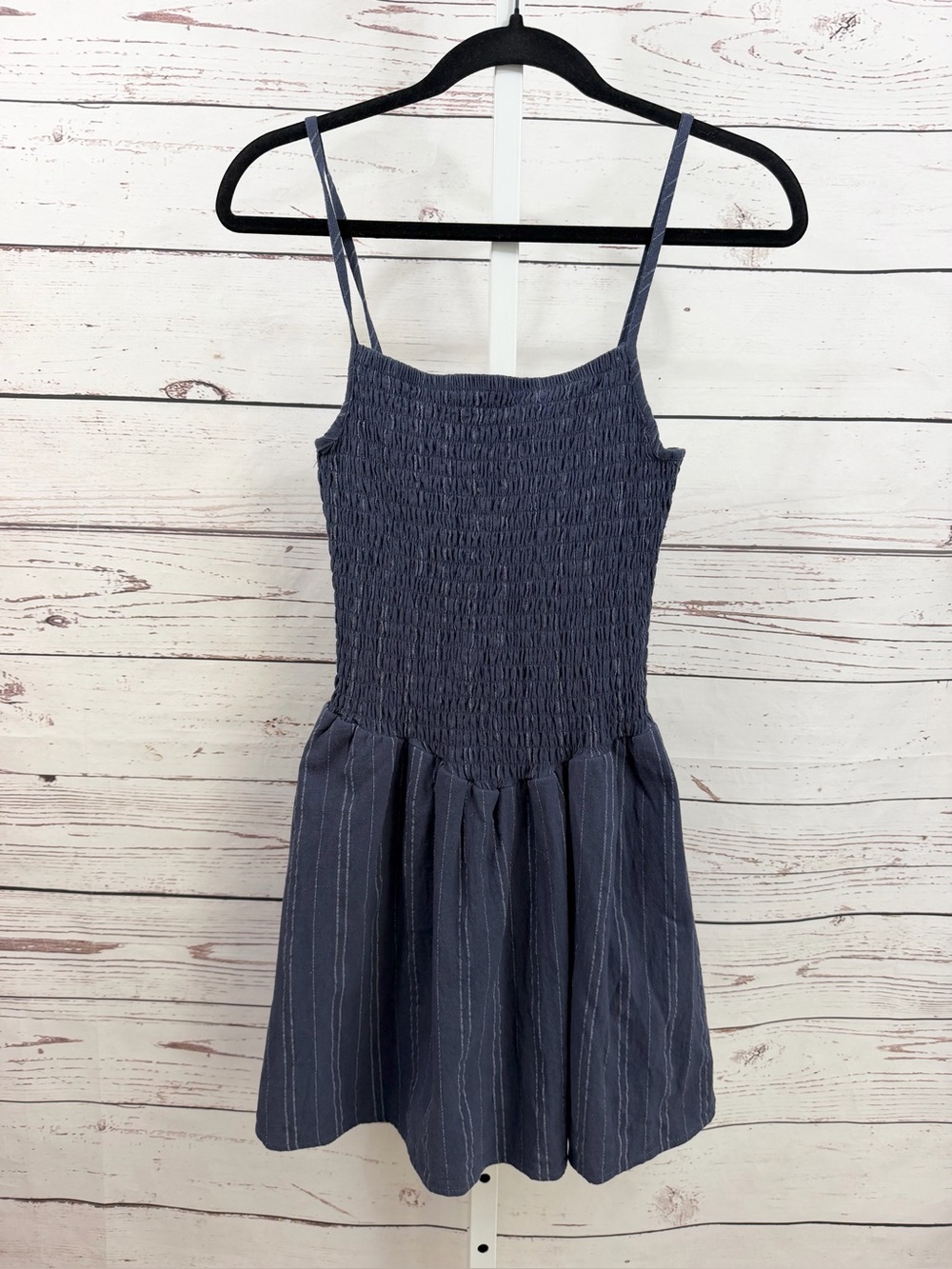Kirious Navy with White Stripes Smocked Sundress Size Medium